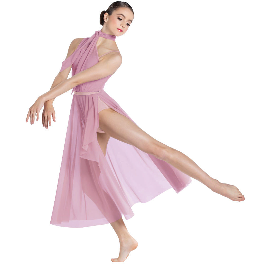 Women's Asymmetrical lyrical Dance Dress