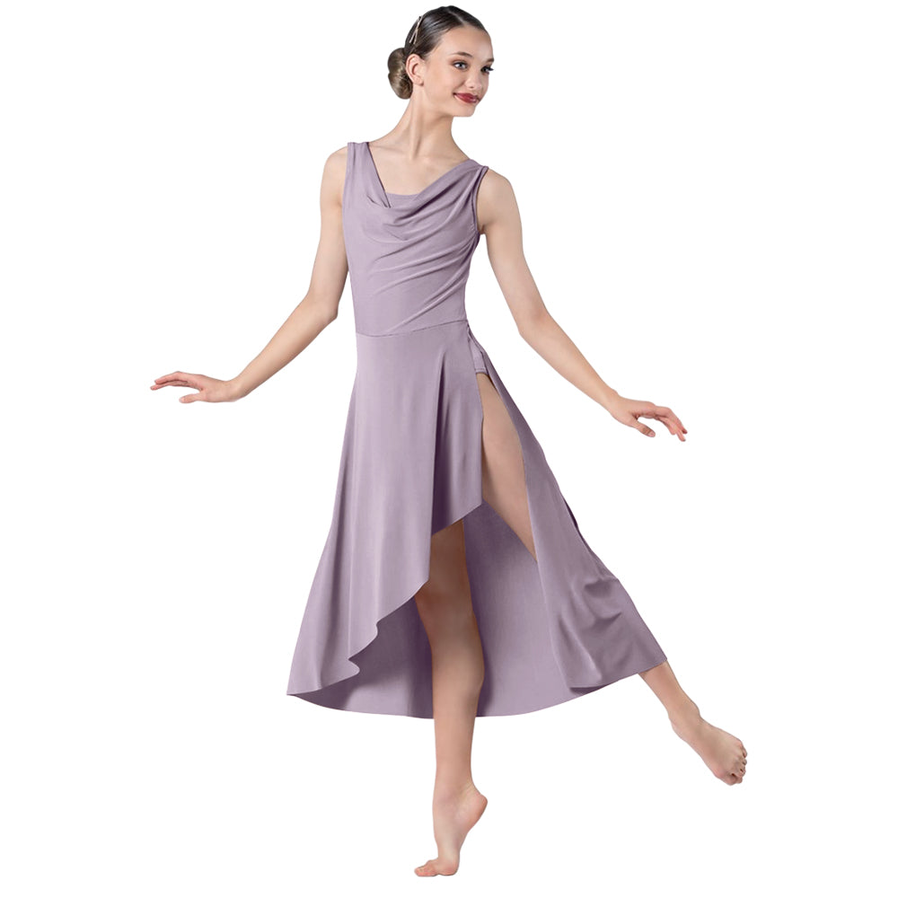 Modern Ballet Sleeveless Asymmetrical Long Dress