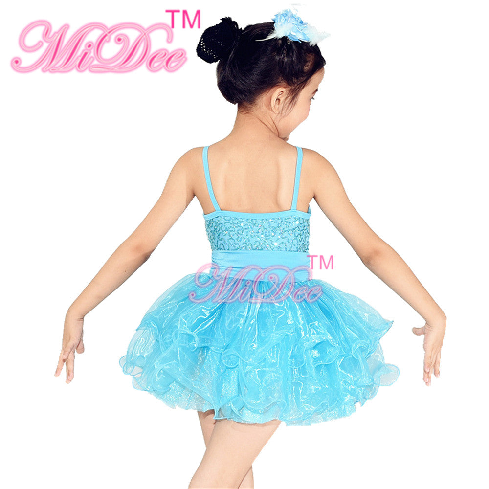 Blue Sequin Flower Tutu Dresses