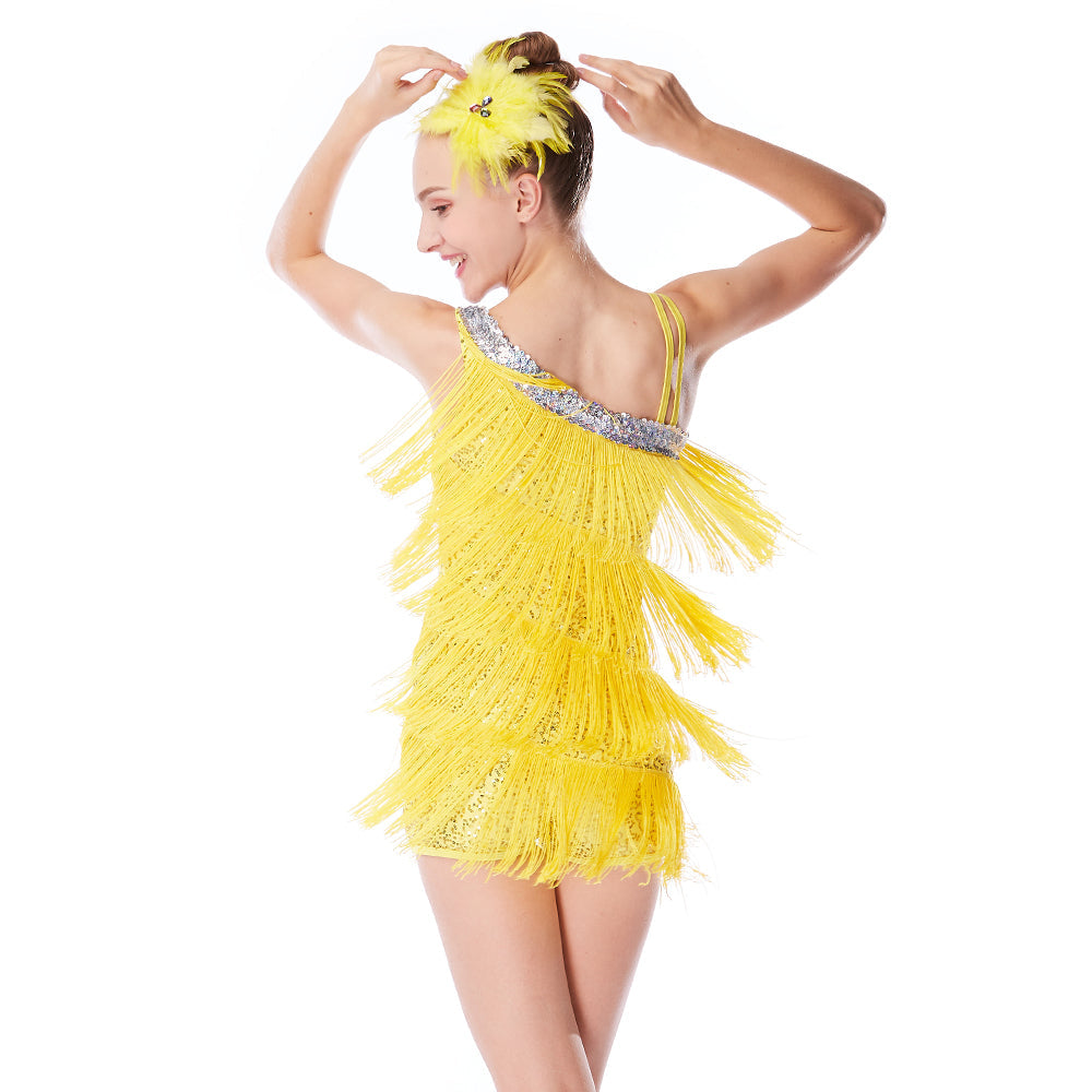 Encryption Tassels Latin Dance Dress