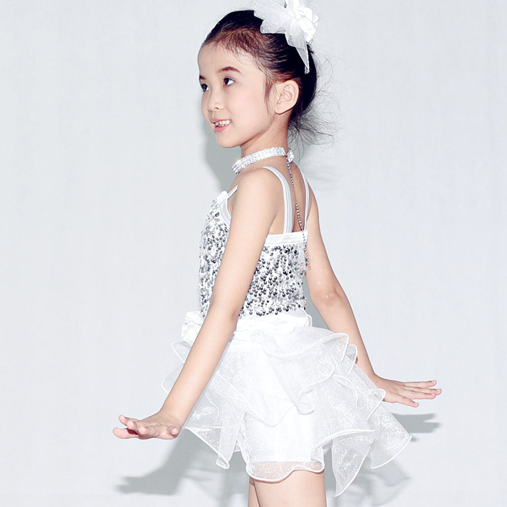 Red Sequin High Low Tutu Dress