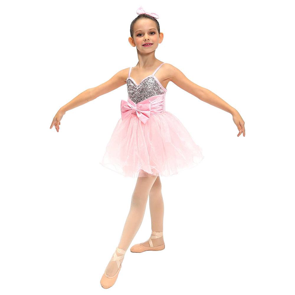 Pink Bow Tutu Ballet Dress