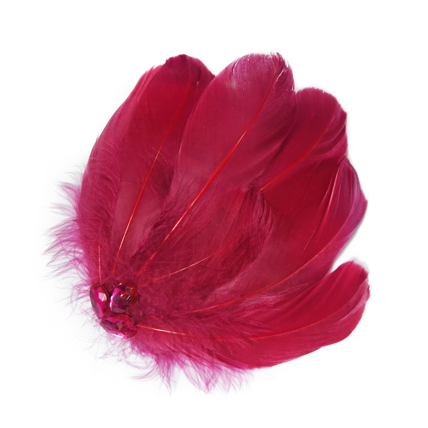 Umbrella Feather Hair Flower Clip