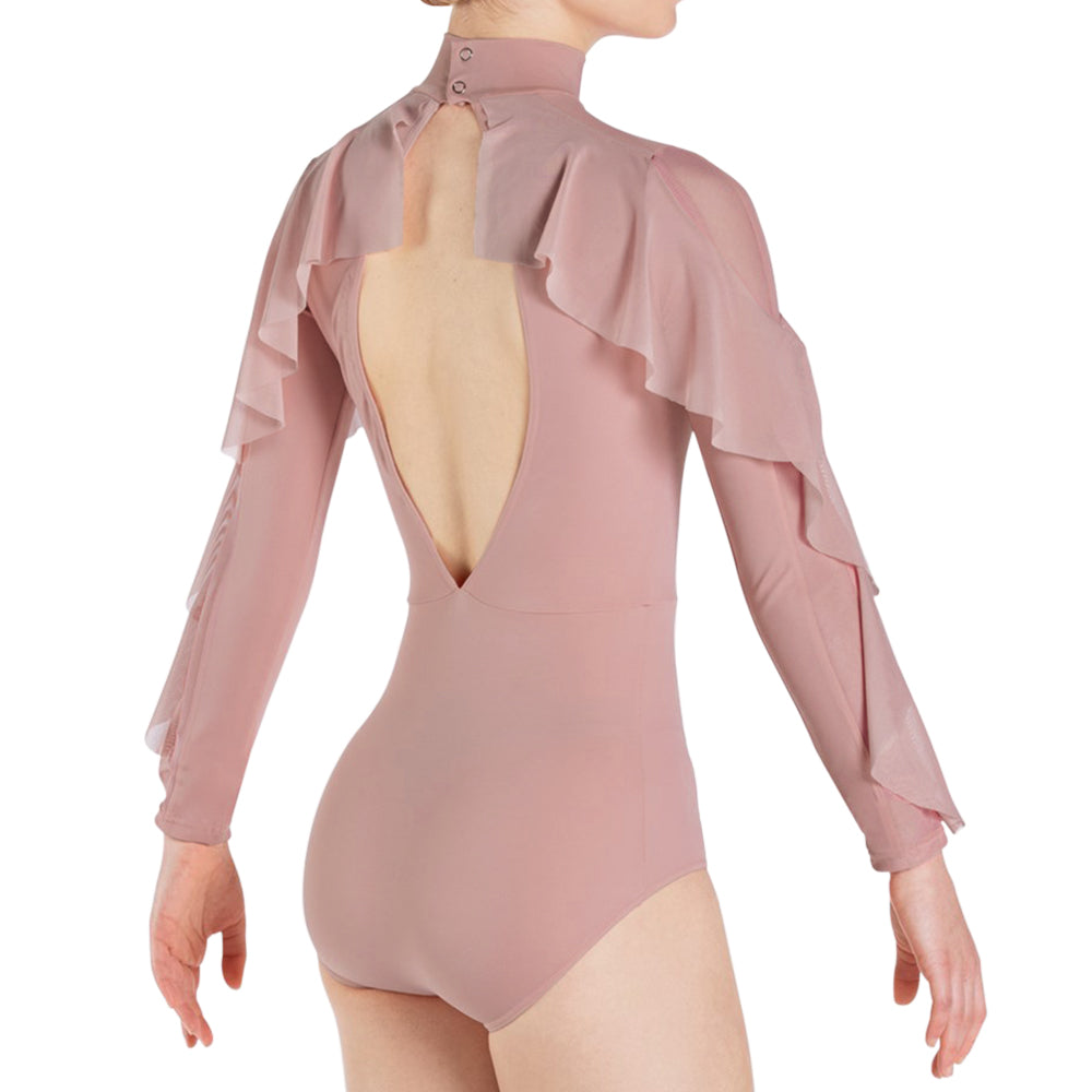 Long Ruffles Sleeve Leotard