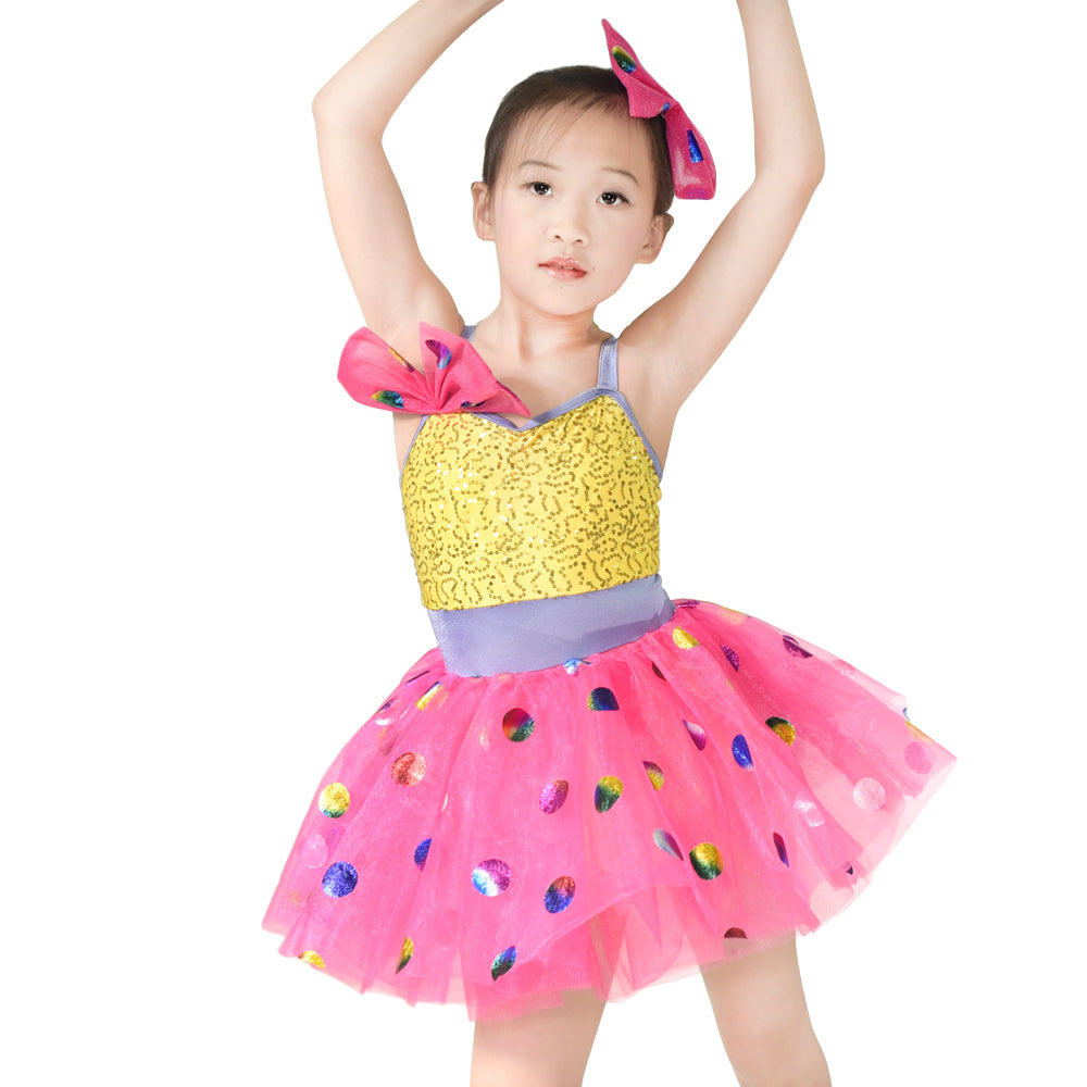 Colorful Foiled Bubbles Tulle Skirt Sequins Tutu Dress
