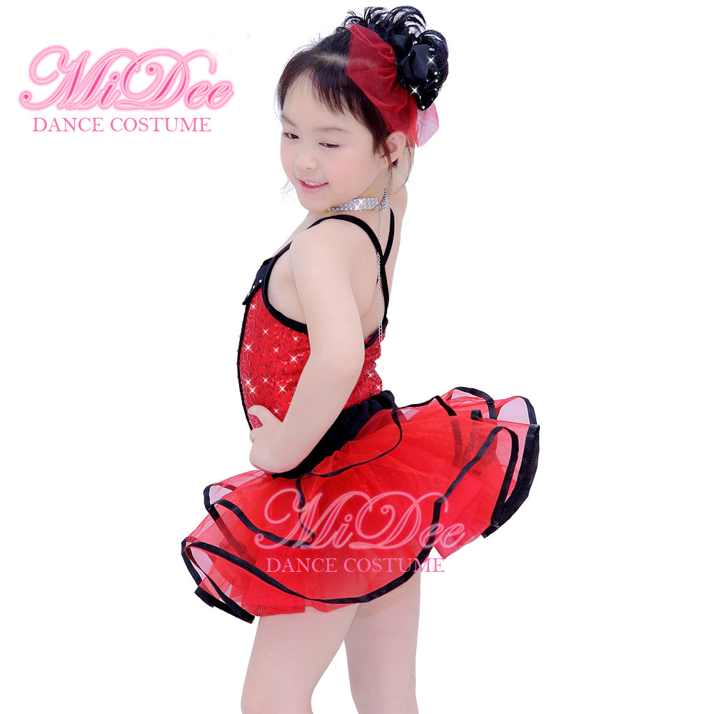Rhinestone Sequin Tutu Dance Dress