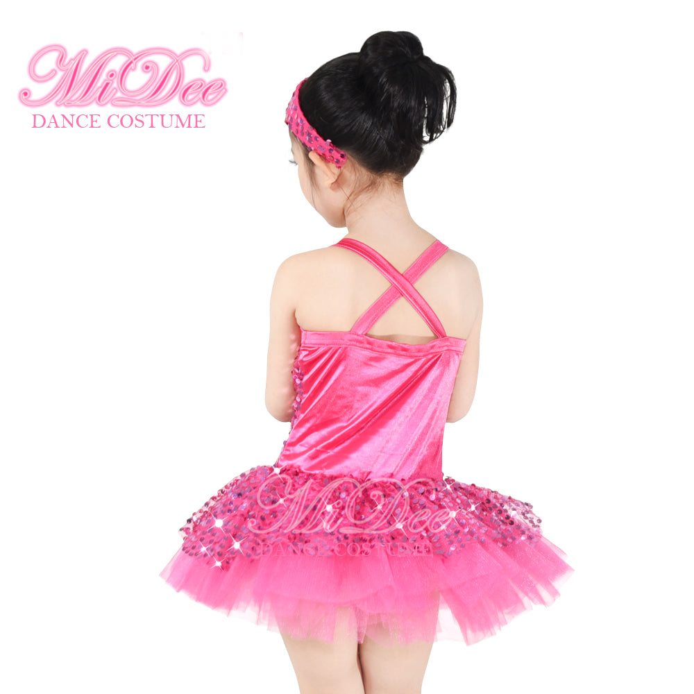 Two Tone Sequined Ballet Dance Dress