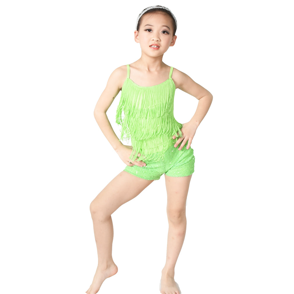 Tassels Tops Matching Sequin Short Outfits