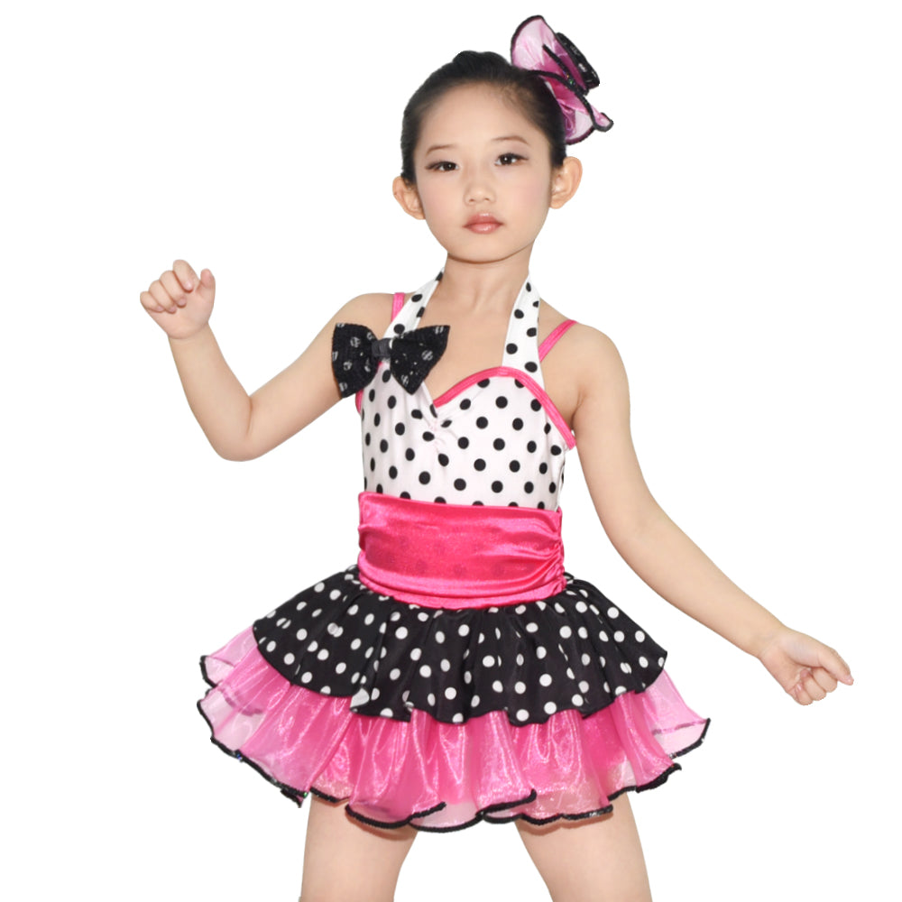 Black And White Polka-Dot Ballet Tutu Dress