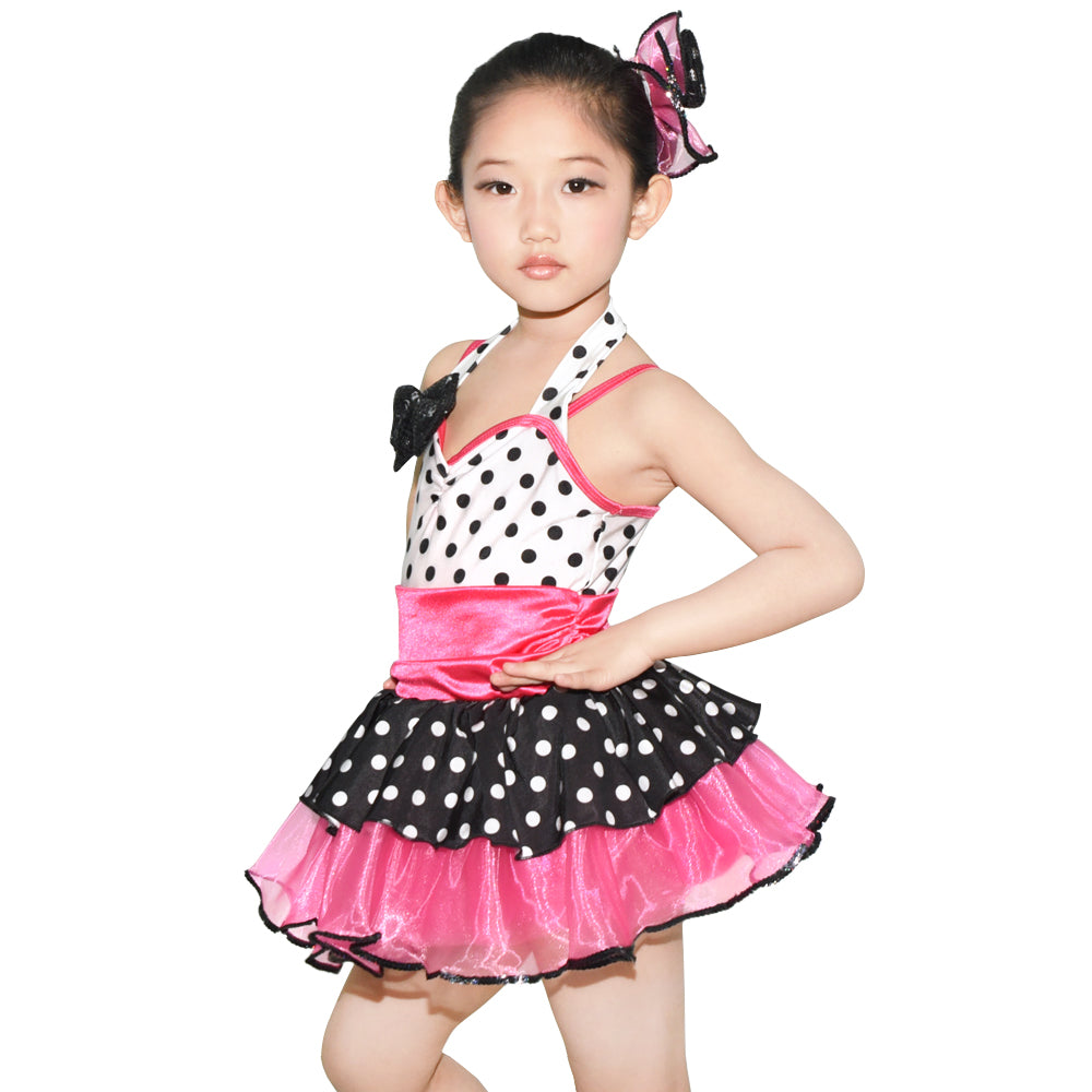 Black And White Polka-Dot Ballet Tutu Dress
