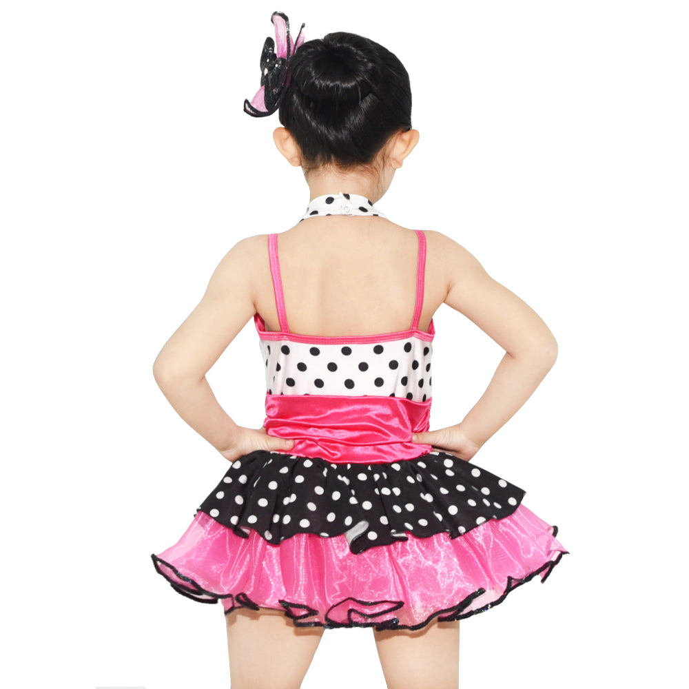 Black And White Polka-Dot Ballet Tutu Dress