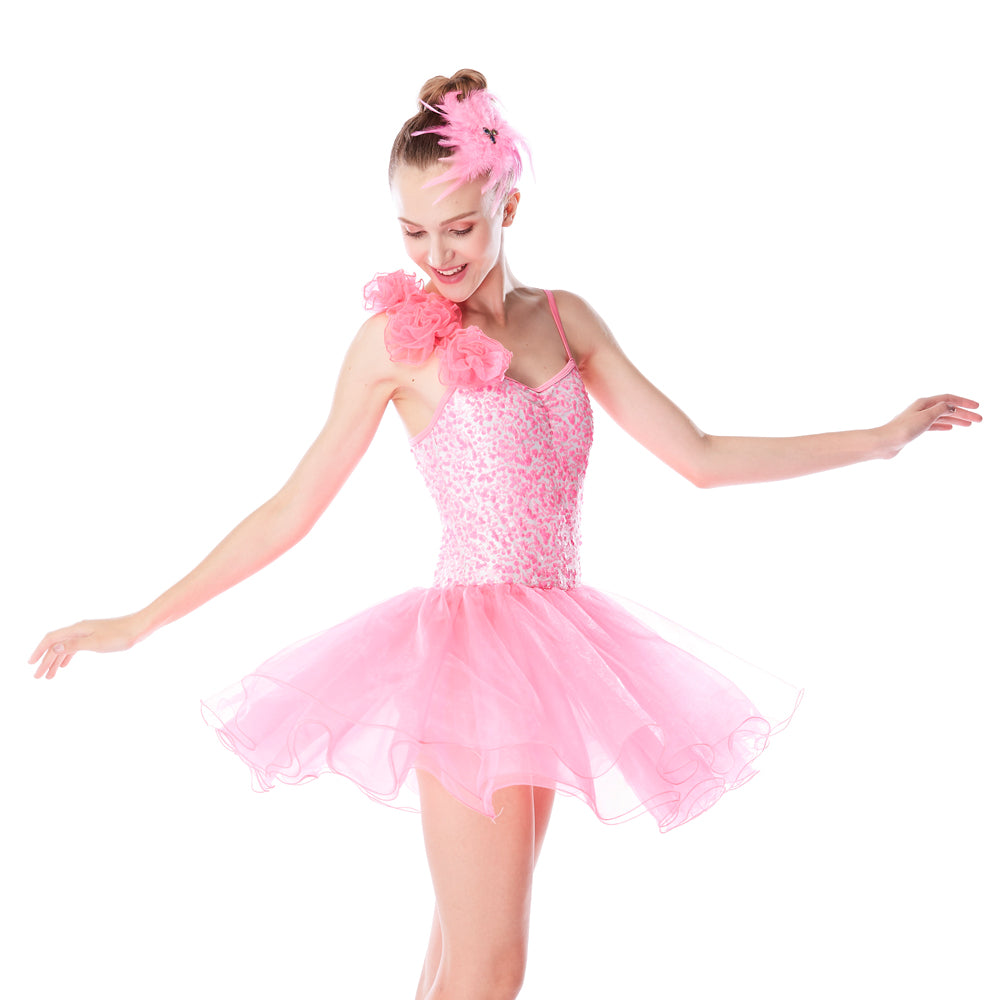 Sequins Ruffle Dance Dress