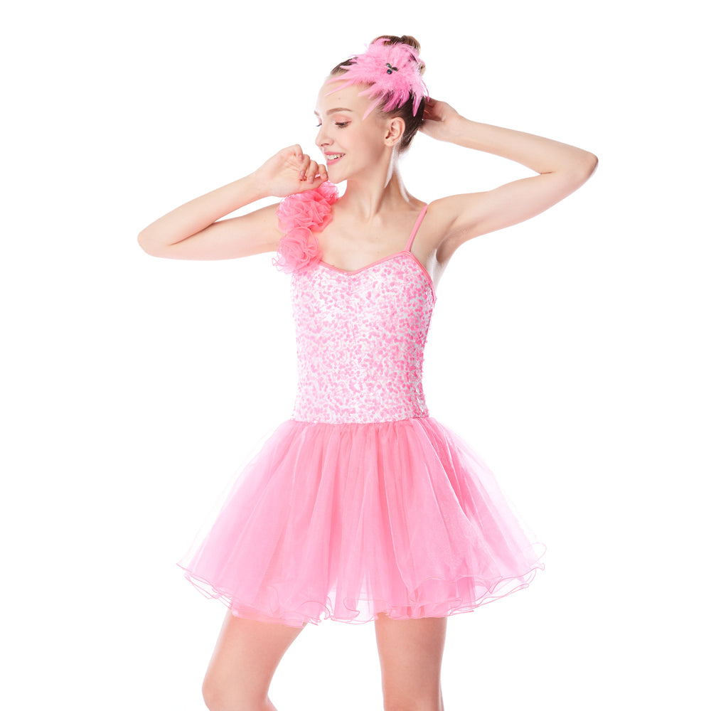 Sequins Ruffle Dance Dress