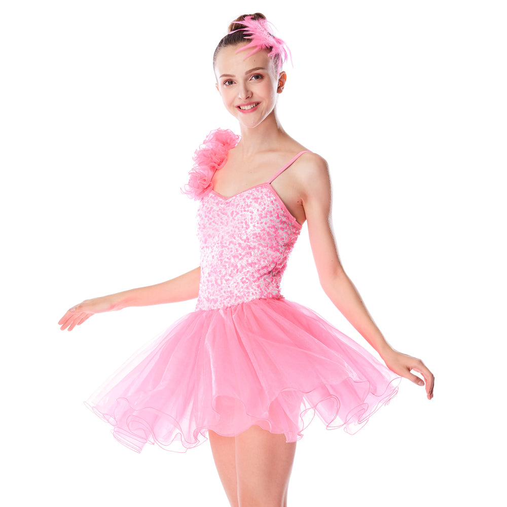 Sequins Ruffle Dance Dress