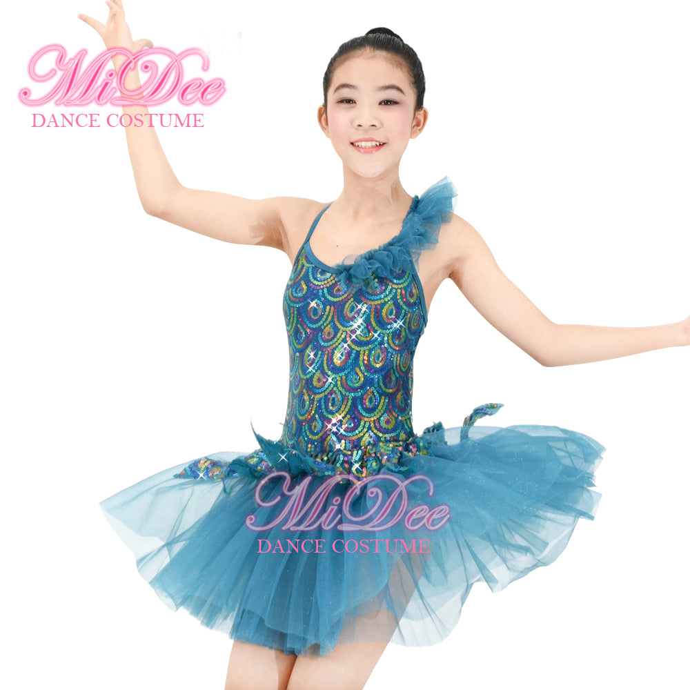 Peacock Sequin Dance Dress