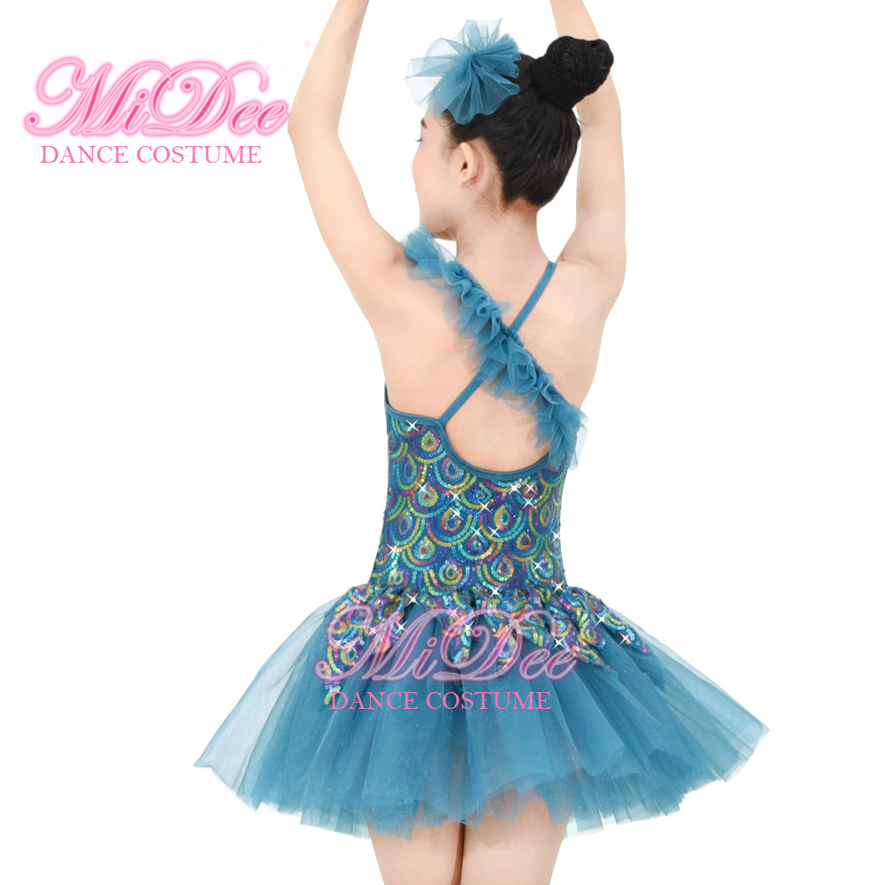 Peacock Sequin Dance Dress