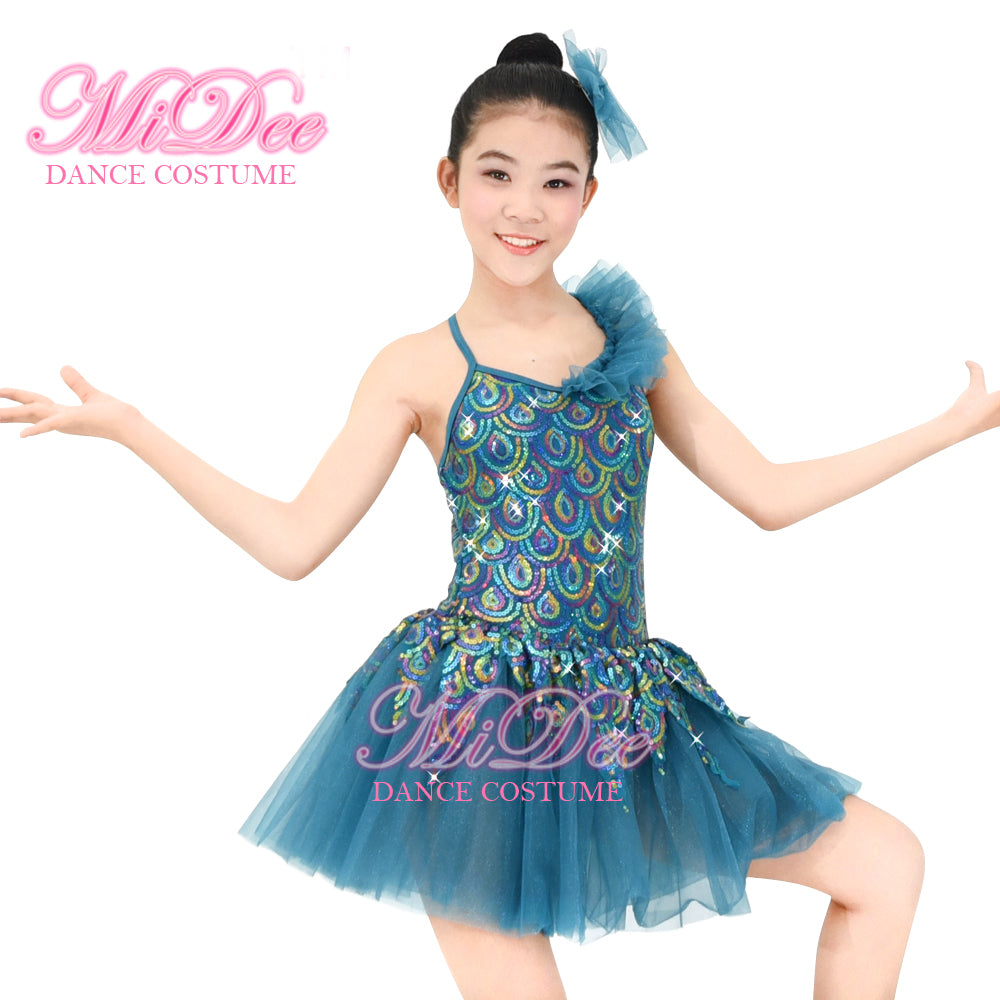 Peacock Sequin Dance Dress
