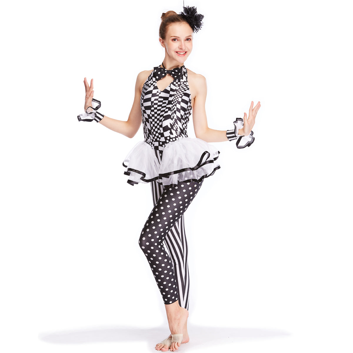 Clown Cosplay Black White Jumpsuit Clown Cosplay Black White Jumpsuit