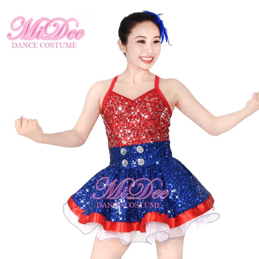 Camisole Red & Blue Tutu Dress