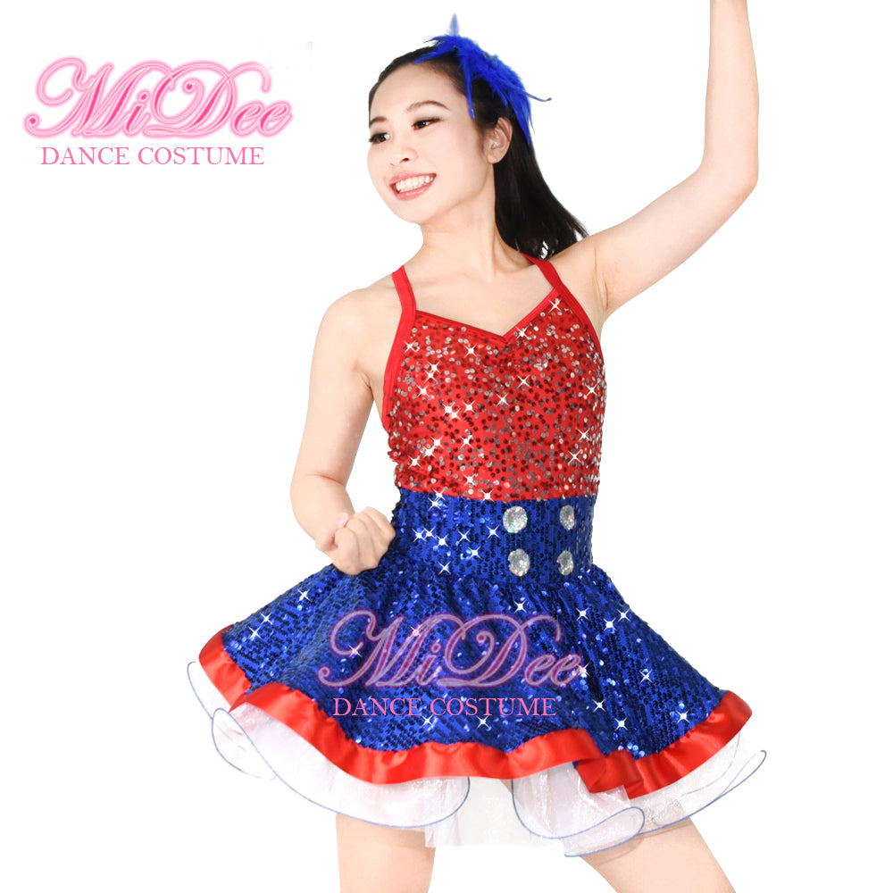 Camisole Red & Blue Tutu Dress