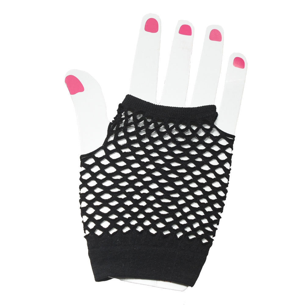 Fishnet Fingerless Gloves Short