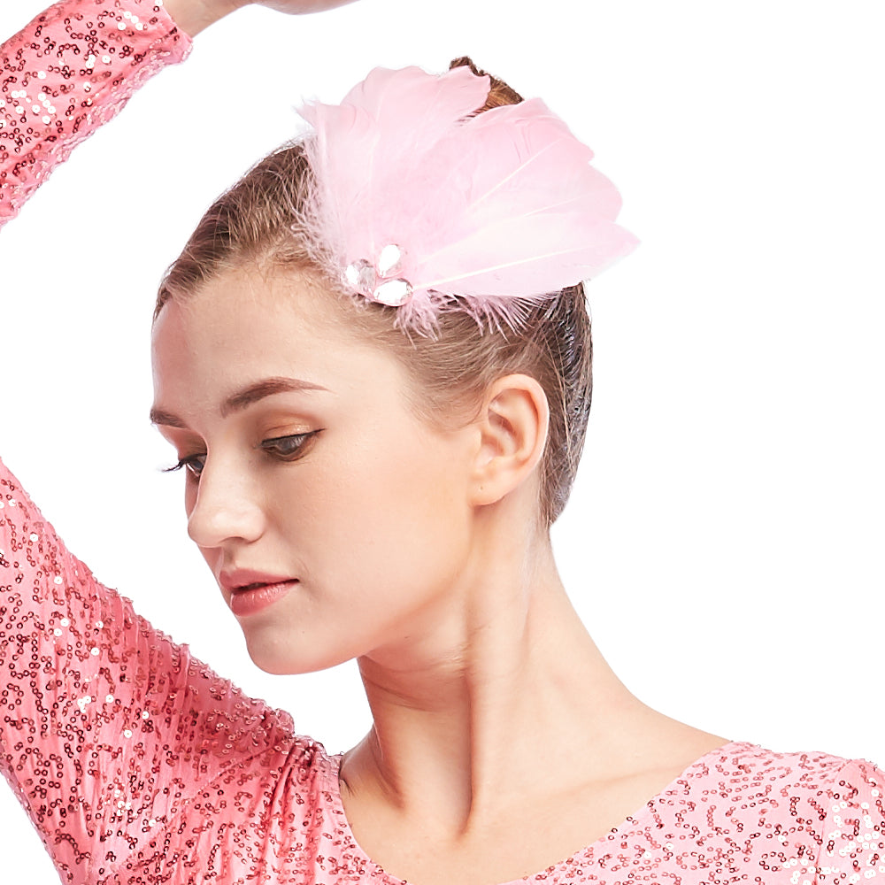 Umbrella Feather Hair Flower Clip