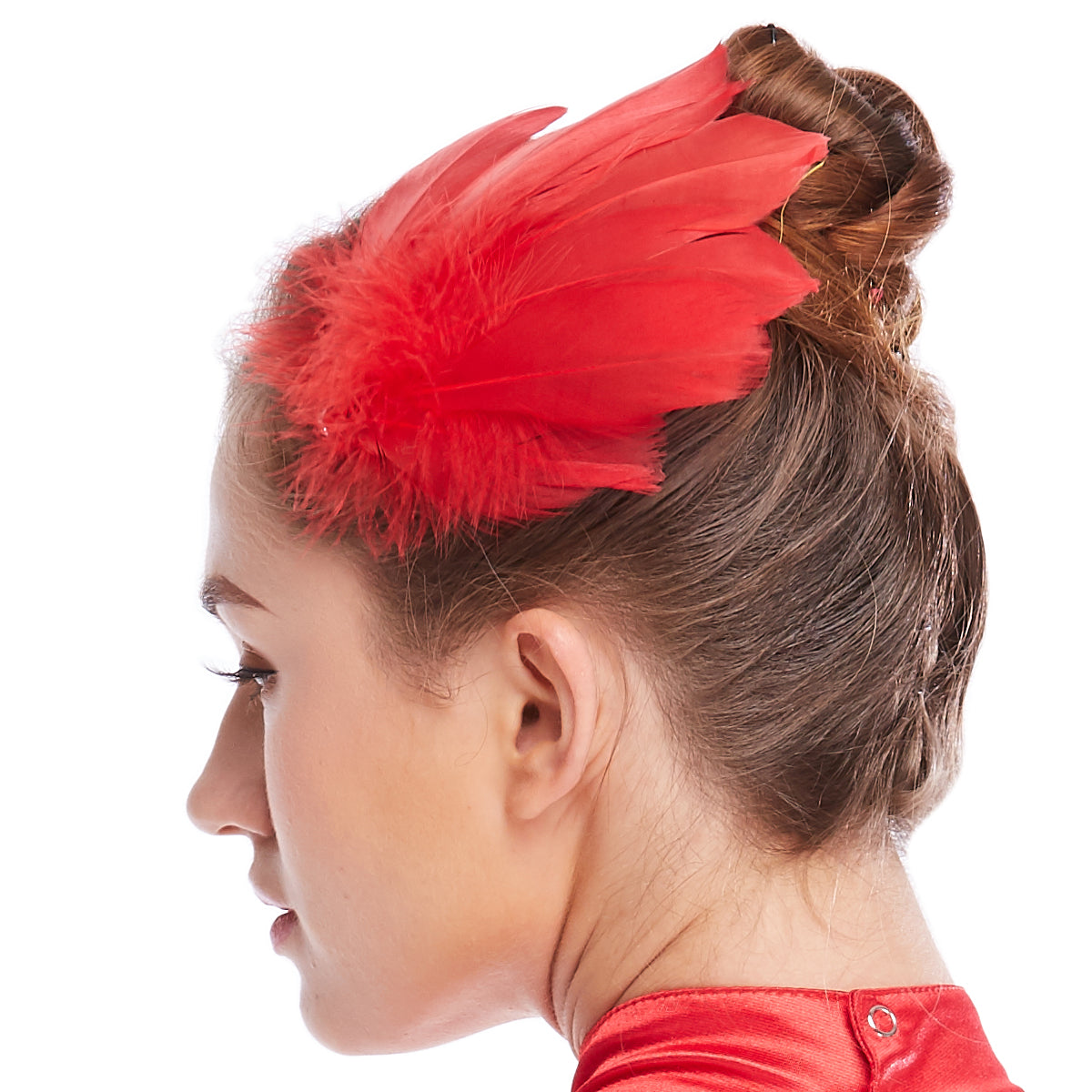 Umbrella Feather Hair Flower Clip
