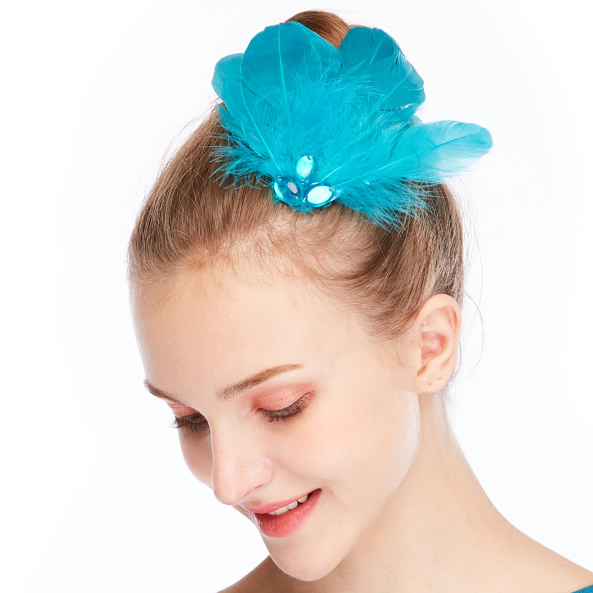 Umbrella Feather Hair Flower Clip