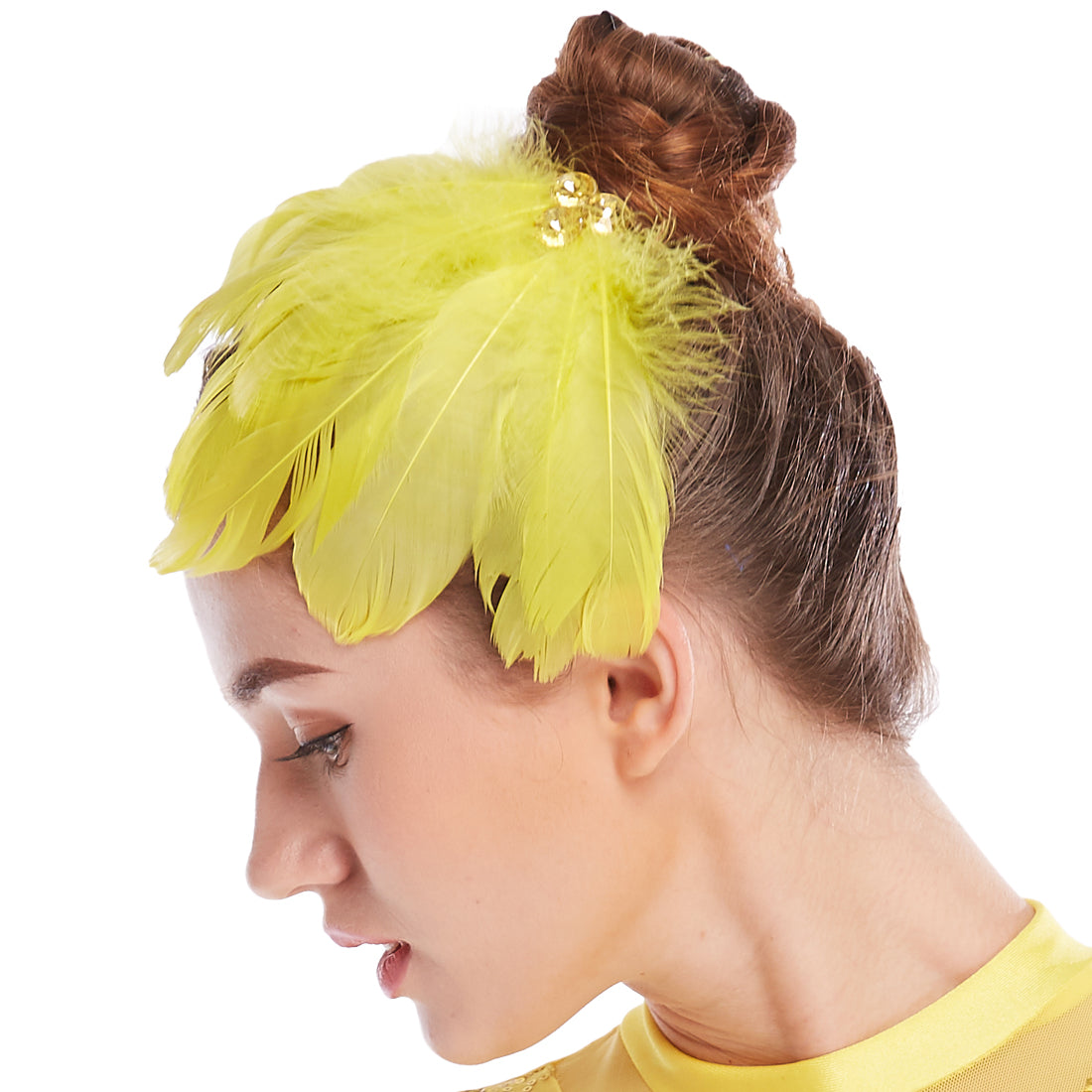 Umbrella Feather Hair Flower Clip