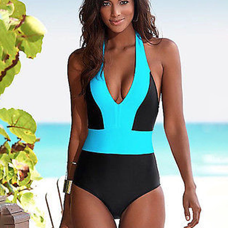 Matching Deep V Swimsuit