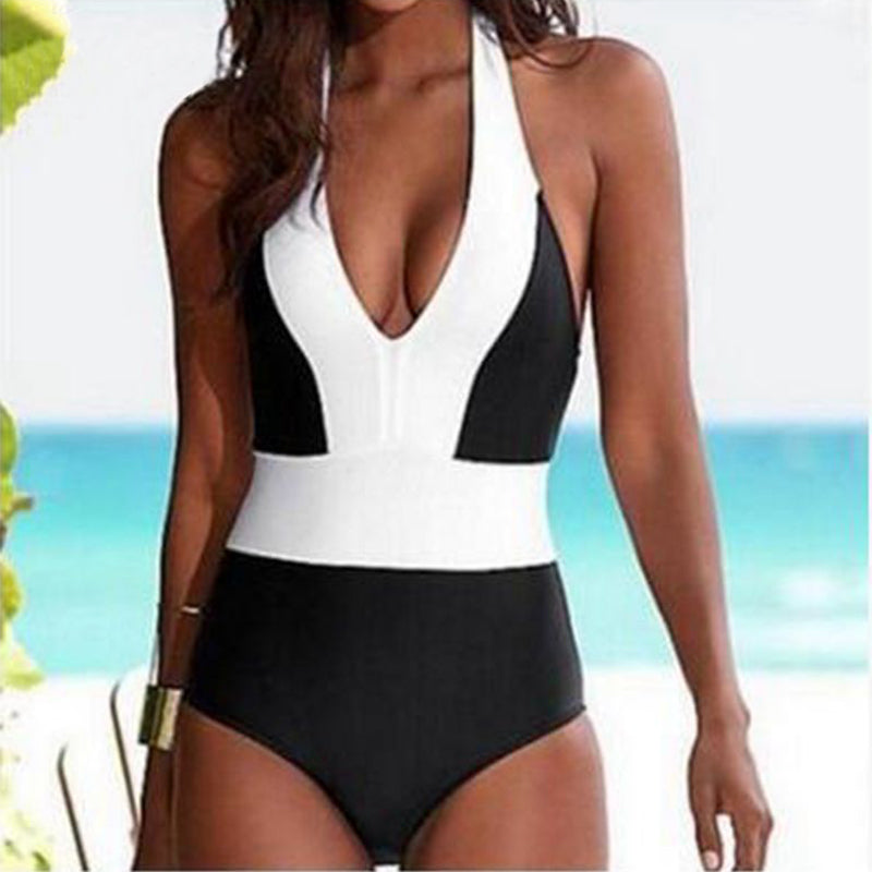 Matching Deep V Swimsuit