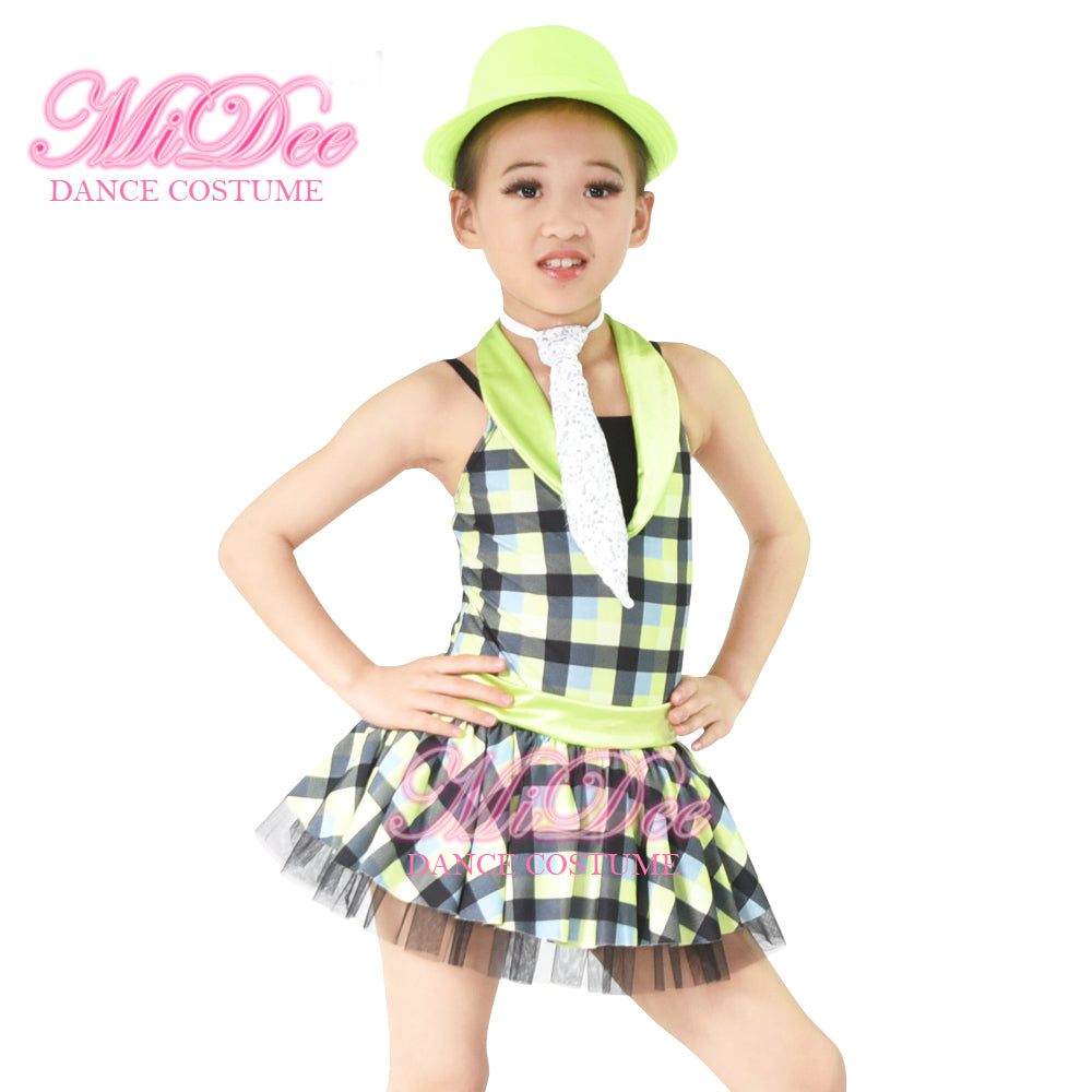 Colored Lattice Suit Tutu Dress
