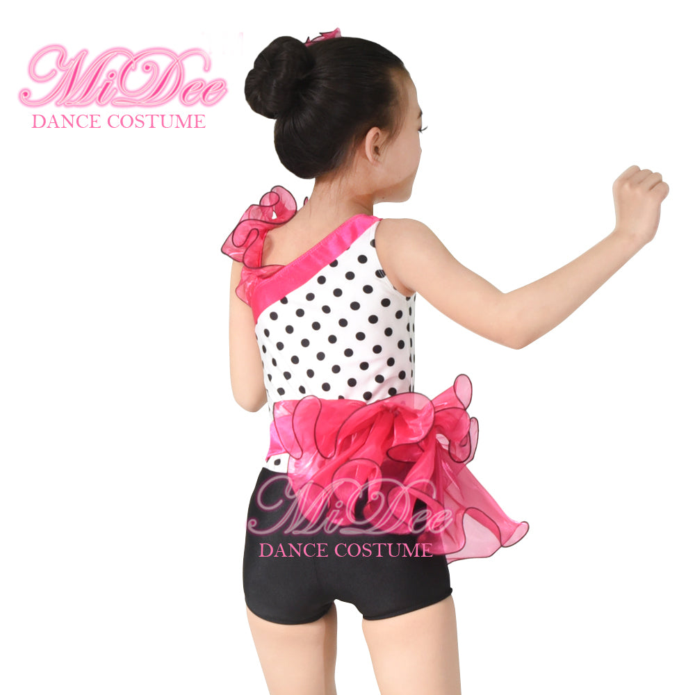 Polka Dot Bustle Jazz Dance Costume