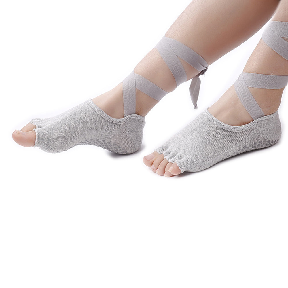 Lace-Up Half-Toes Socks Shoes