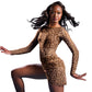 Leopard Mesh 2PC Dress Set