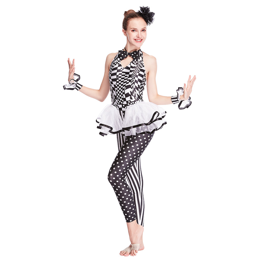 Clown Cosplay Black White Jumpsuit