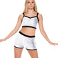 Sequins Crop Top & Shorts Set Suit