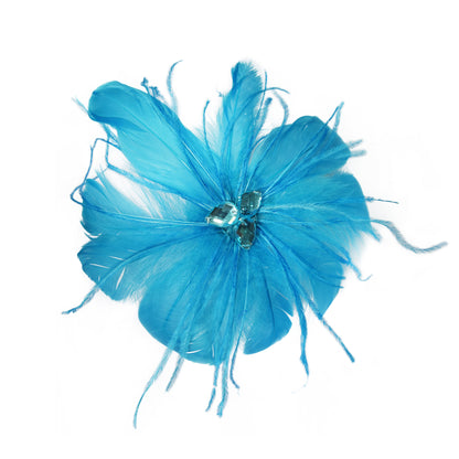 Feather Flower Hair Clip