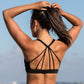 Cross Back Strapy Fitness Yoga Jogging Bras Crop Top