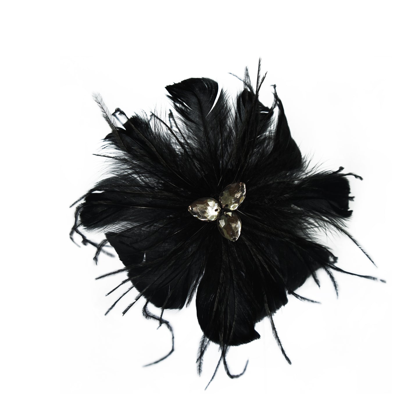 Feather Flower Hair Clip