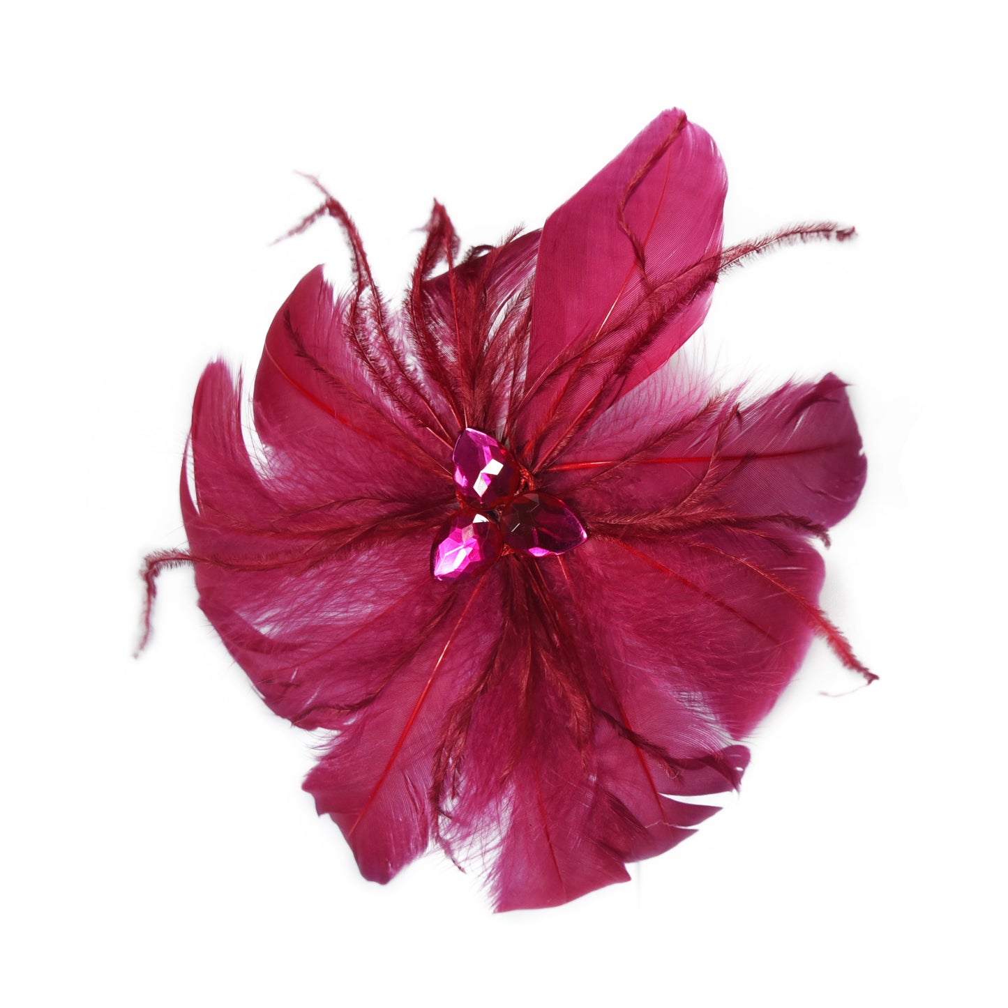 Feather Flower Hair Clip