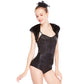 Black Swan Sequins Leotard with Fur Jacket Outfits