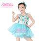 Colorful Floral Sequins Dance Dress Mint Green