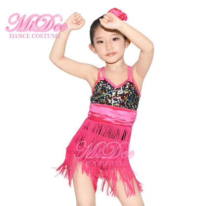 Colorful Sequin Tassels Dance Dress