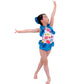 Colorful Ruffle Lovely Dance Costume for Girls