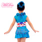 Print Ruffle Rhinestone Neckline Ballet 2 Piece Set