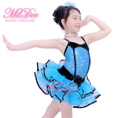 Rhinestone Sequin Tutu Dance Dress