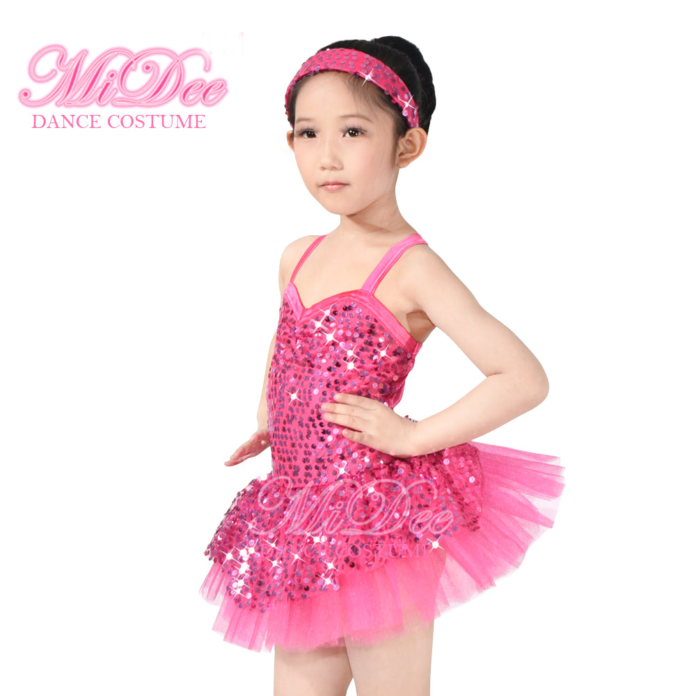 Two Tone Sequined Ballet Dance Dress