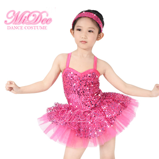 Two Tone Sequined Ballet Dance Dress