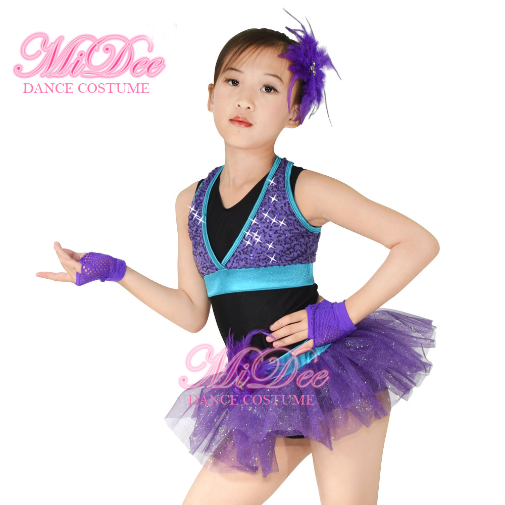 purple ballet dress Women purple gradient colored ballet dance dress modern dance long length ballerina  ballet performance costumes for girls